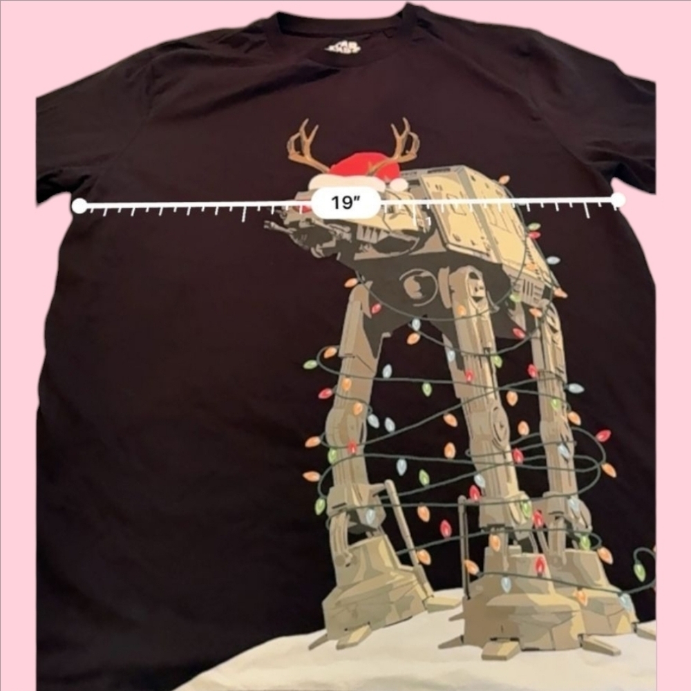 Star Wars Christmas AT-AT Walker T-Shirt Holiday Tee Nexus Reykjavík Iceland (M) - Picture 5 of 6